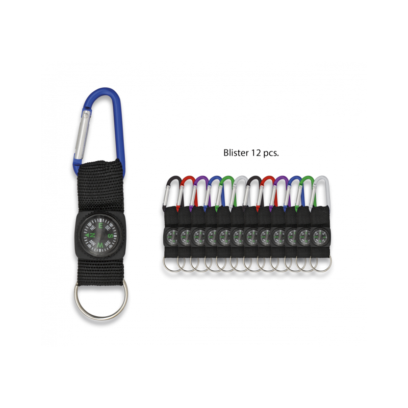 Schlüsselanhänger, Karabiner mit Kompass