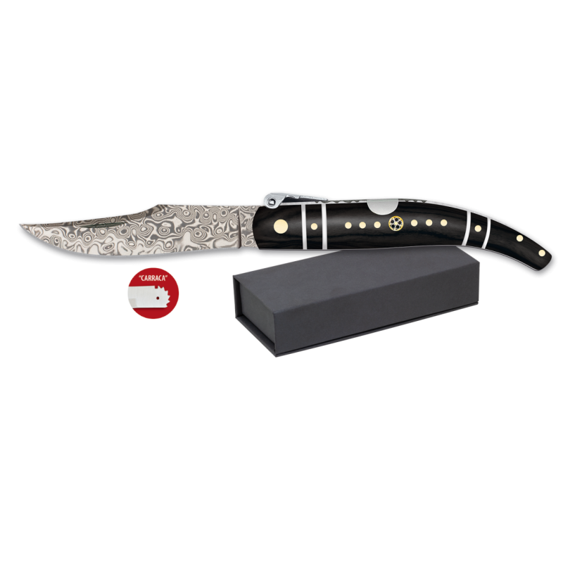 Coltello per piastrelle in damasco decorato in legno di Damasco
