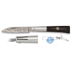 Coltello pistone di Damasco stile Taramundi