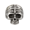 Anillo calavera-cruz. Talla:21 