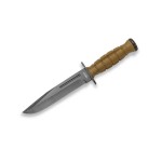 Coltello militare marrone Guaina ABS H/ con canale da 16,8 cm