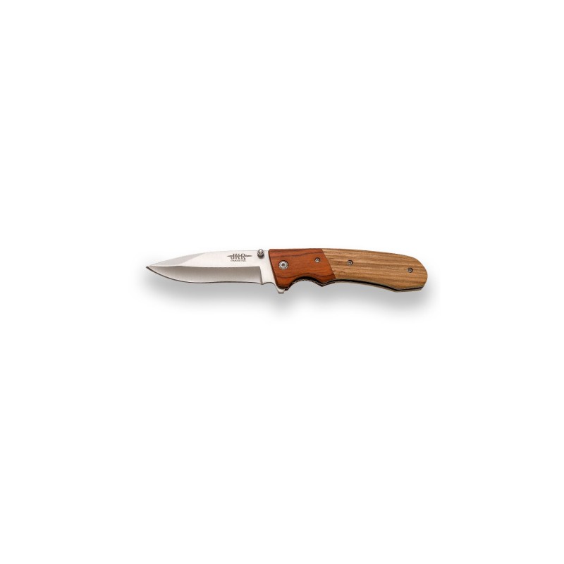 JKR794 Sportmesser 9 cm Klinge Zebraholz-Griff kombiniert mit Pakkawood