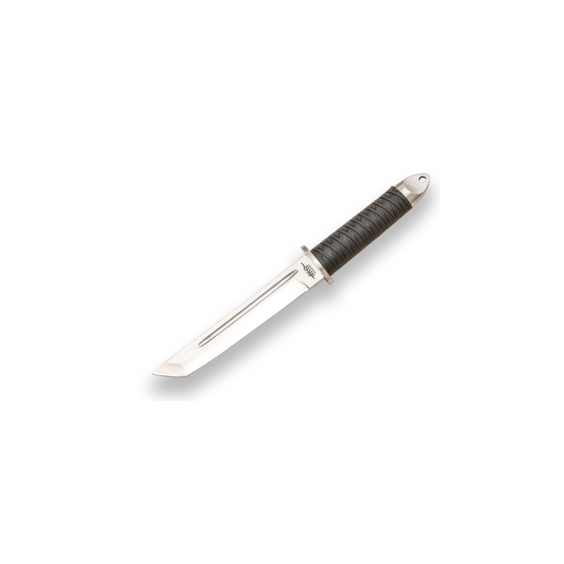Faca Samurai JKR775 Punho de lâmina de borracha Ambos com bainha de nylon de 19 cm