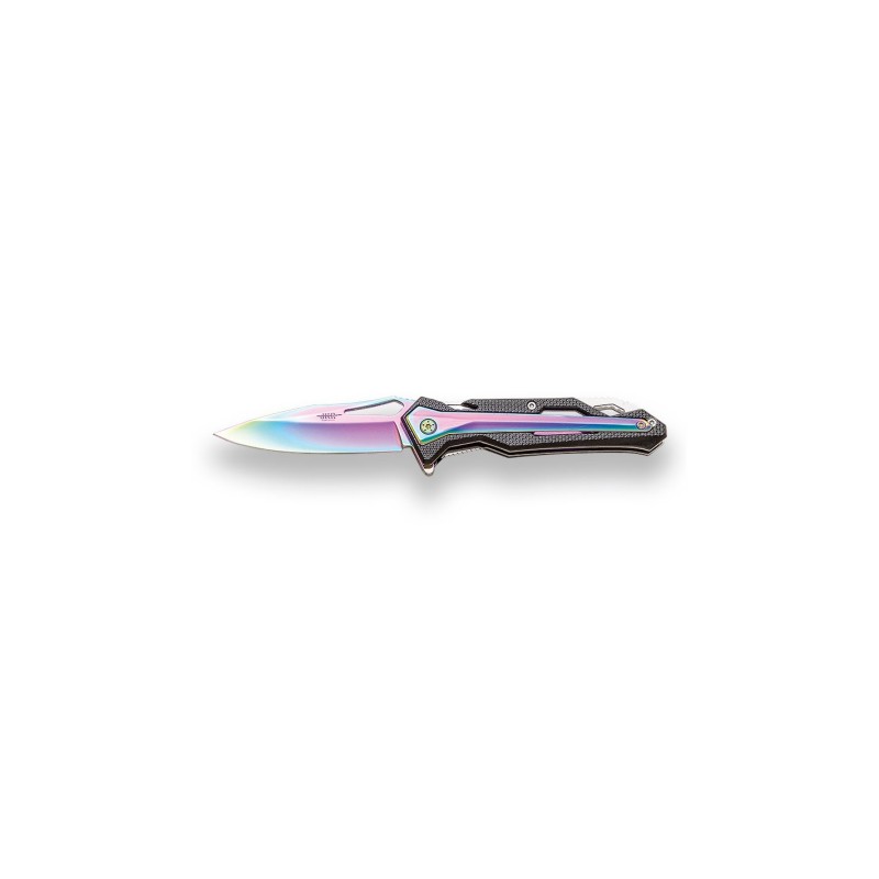 JKR731 Coltello sportivo con manico in alluminio e acciaio. Lama da 8,5 cm