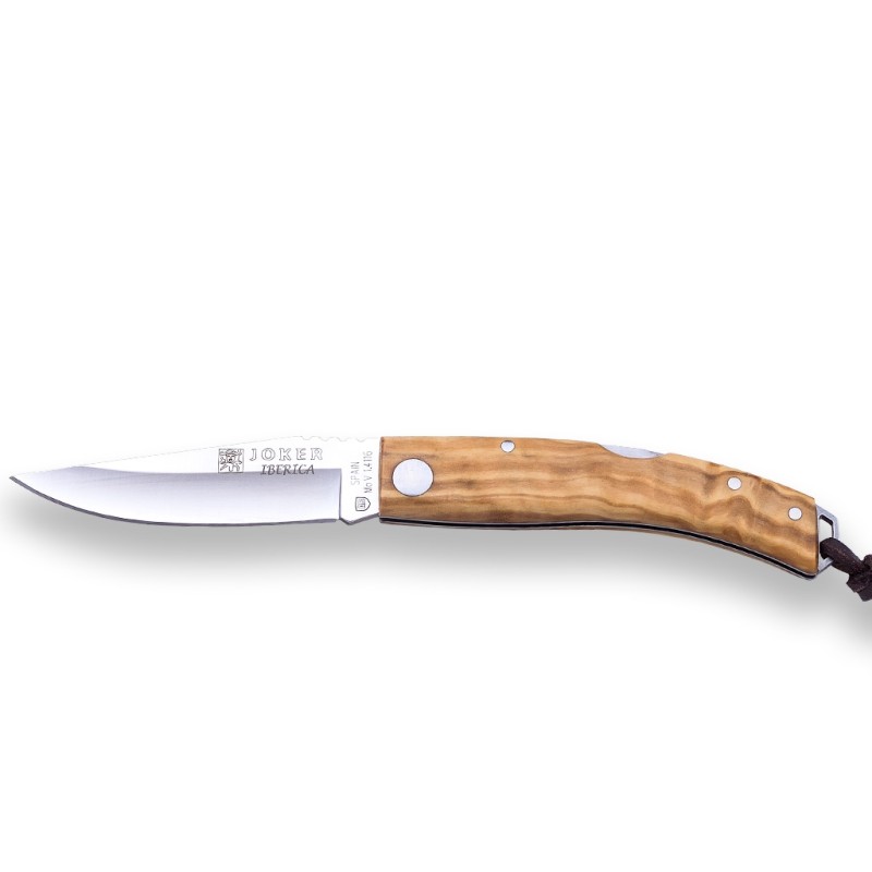 Couteau ibérique Joker Lame d’olive, poignée d’olive de 8 cm