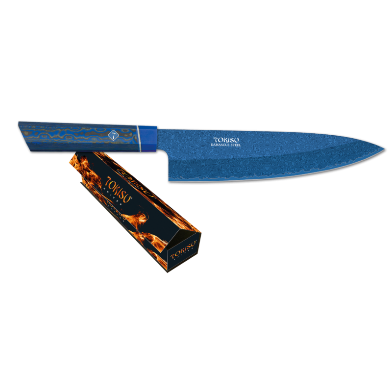 Cuchillo Cocina Gyuto Damasco Azul