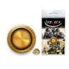 Pin Barbaric oro. borde biselado. d:20mm
