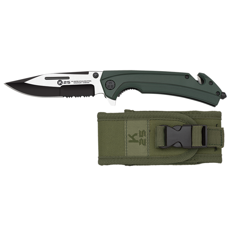 K25 Faca de Resgate Verde G10 25235