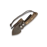 Nessmuk Joker faca de bushcraft, cabo de nogueira, com ferrocerium