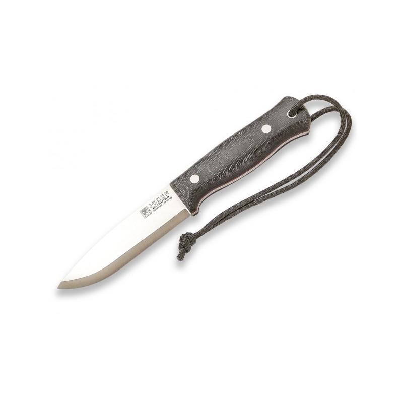 Bushcraft- und Überlebensmesser Joker Bushlord schwarzer Micarta-Canvas-Griff mit Ferrocerium