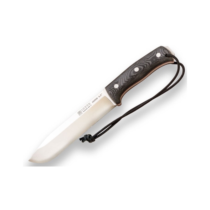 Nomad Joker 6,5" Überlebensmesser mit schwarzem Micarta-Griff und Feuerstein