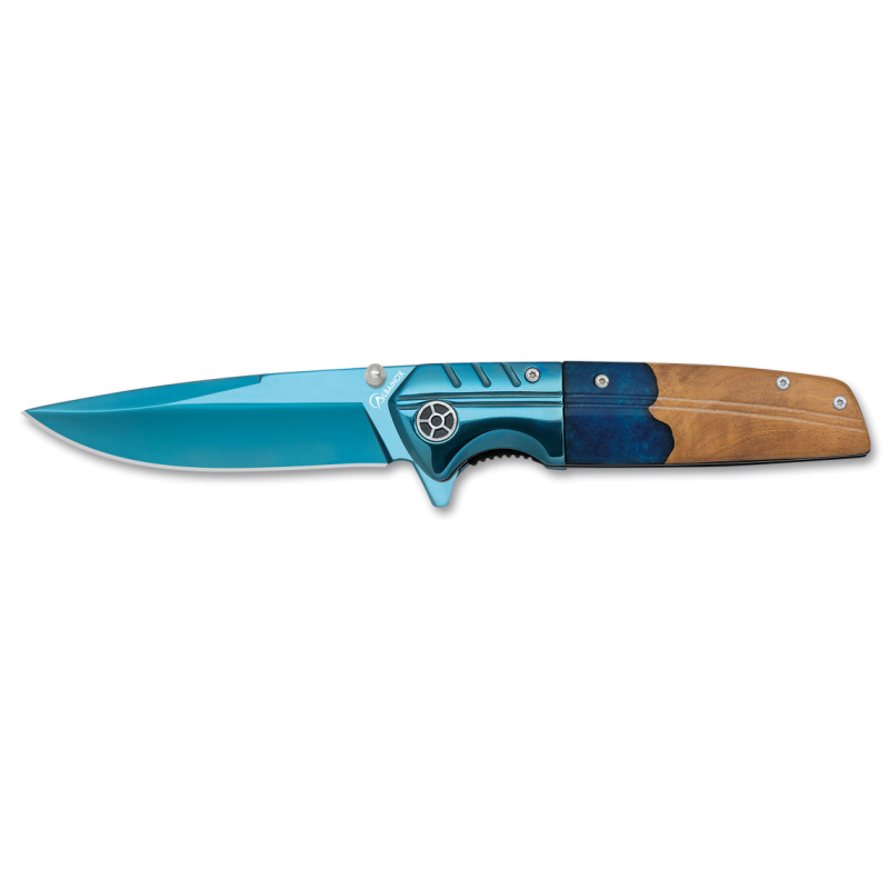 Navaja Albainox virola titanio azul