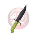 BOWIE-MESSER-GRÜNER GRIFF