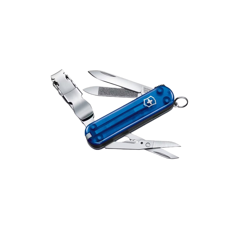 Victorinox Nail Clip 580 Navalha, Azul Translúcido 65mm, 8 Utilizações