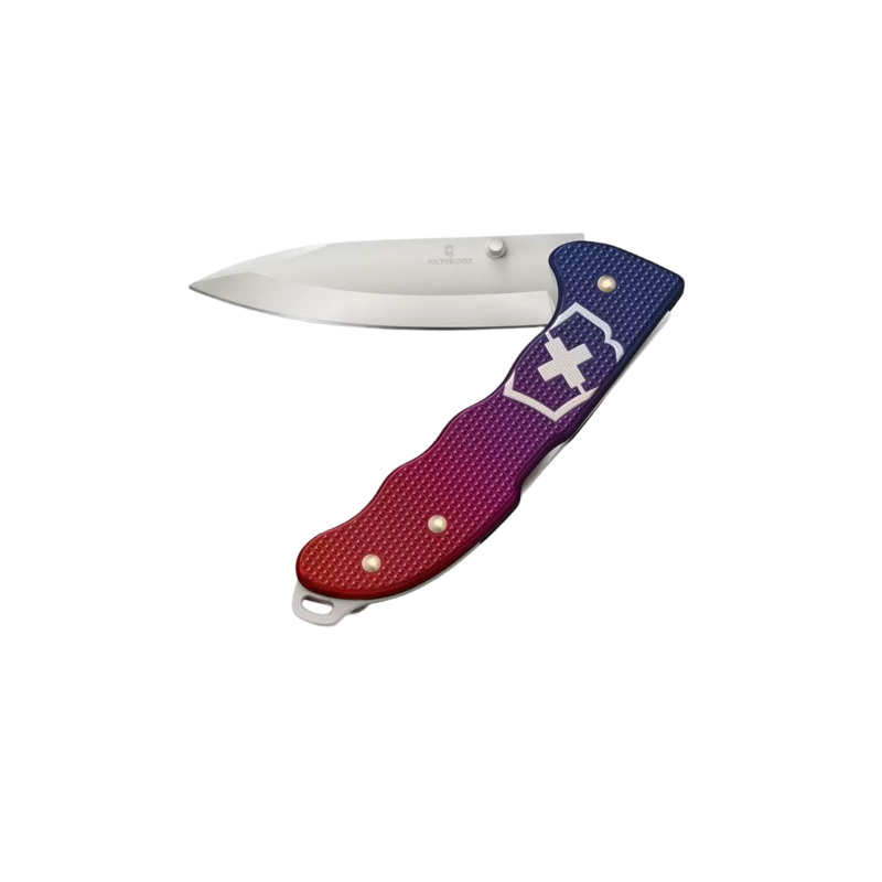 Evocare il coltello Victorinox blu e rosso