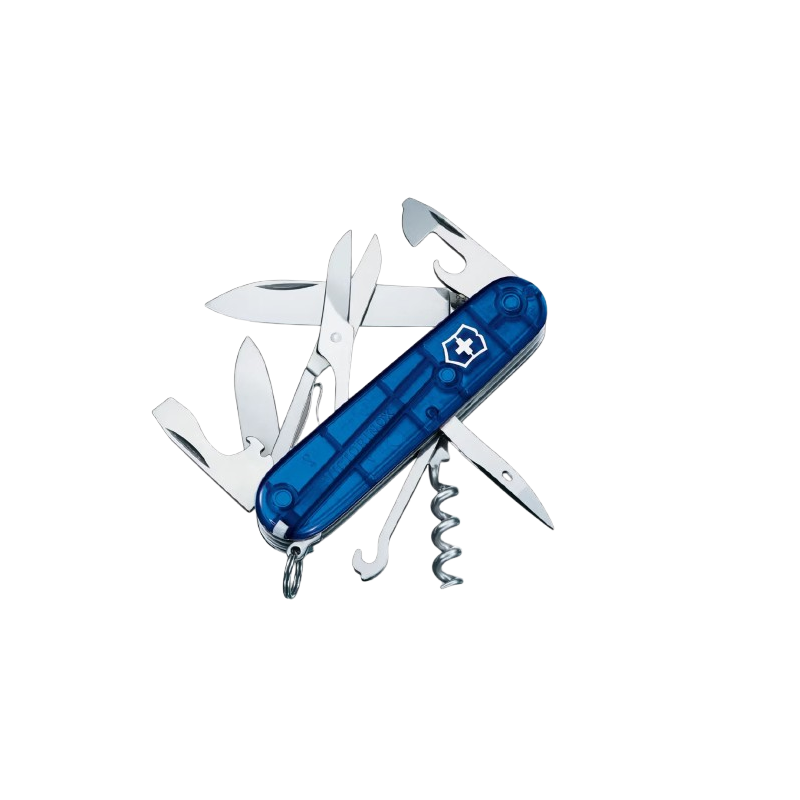 Navaja Victorinox Climber azul transparente