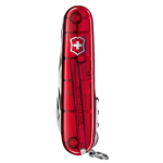 Navaja Victorinox Huntsman rojo transparente
