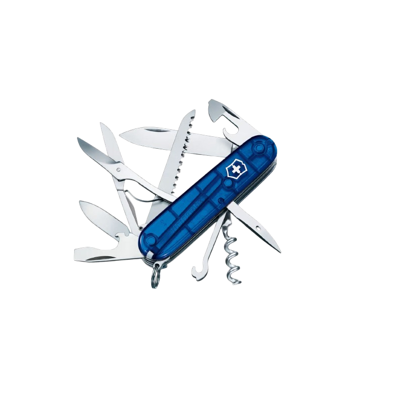 Coltello Victorinox trasparente blu Huntsman