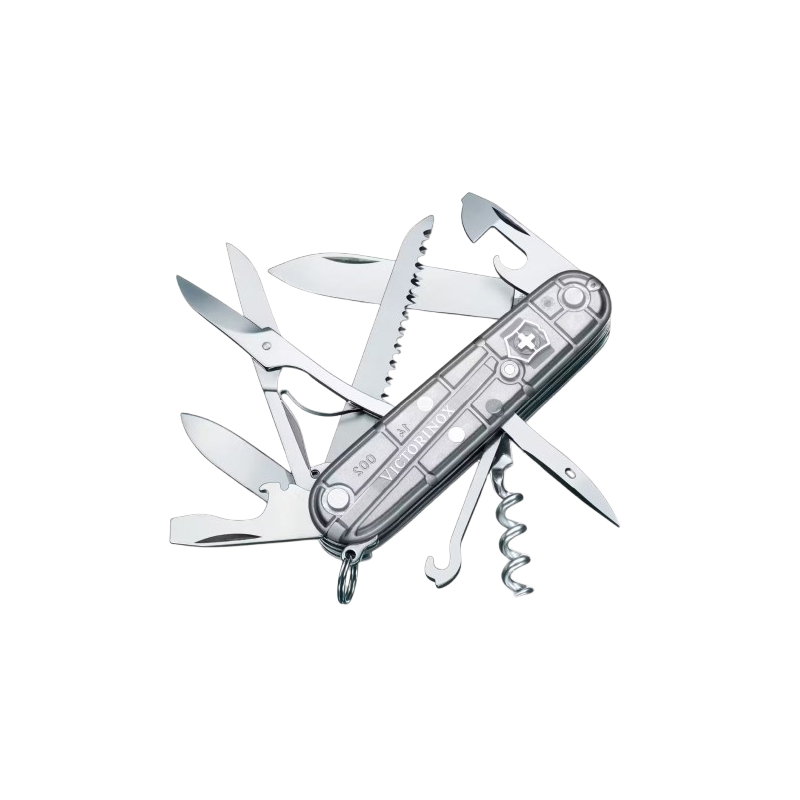 Navaja Victorinox Huntsman gris transparente