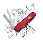 Transparentes rotes Victorinox Swiss Champ Rasierer