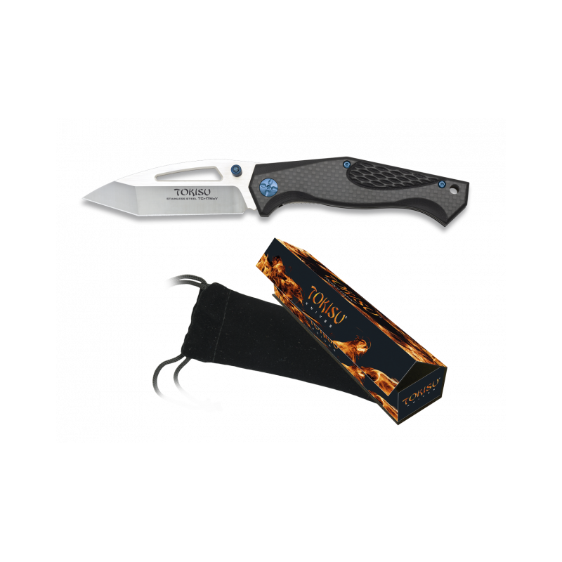 TOKISU coltello tascabile a carboncino 9 cm