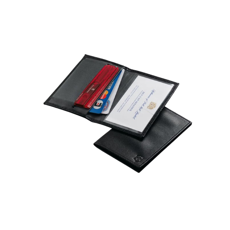 Schwarze Lederbrieftasche Victorinox "Swiss-Card"