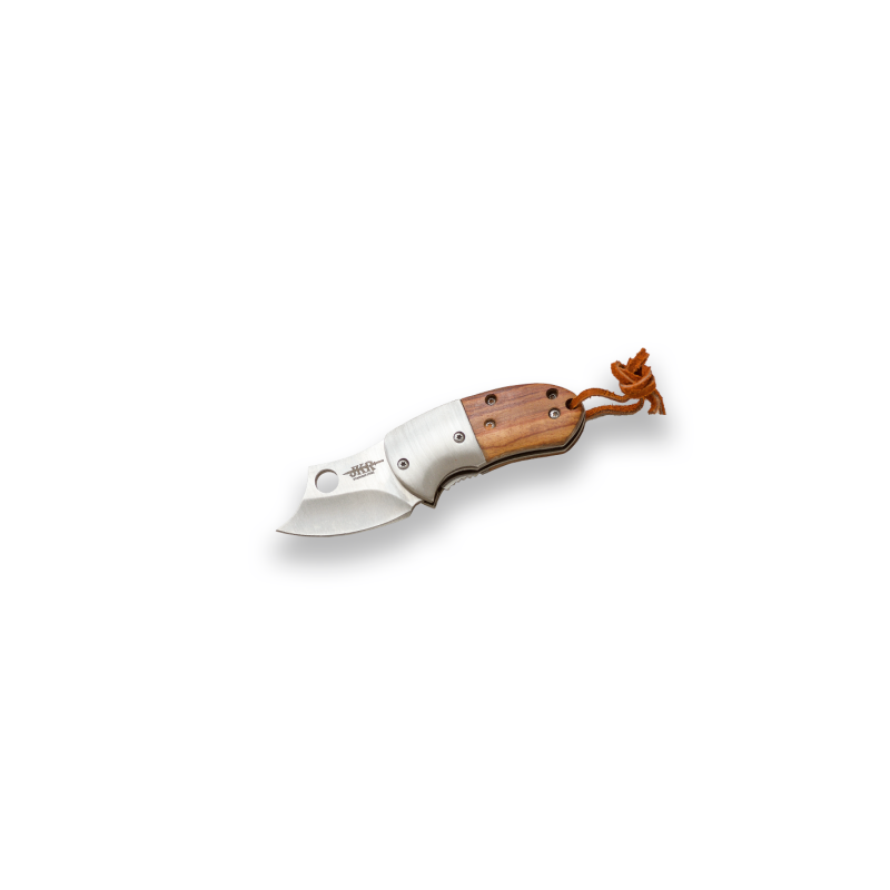 Mouse Knife with Wooden Handle and Bolster, 4.5 cm Blade