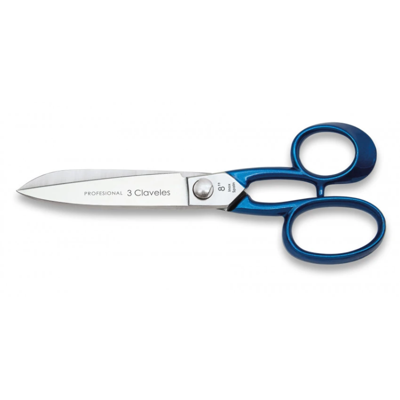 Professioneller 3 claveles Küchenschere blau