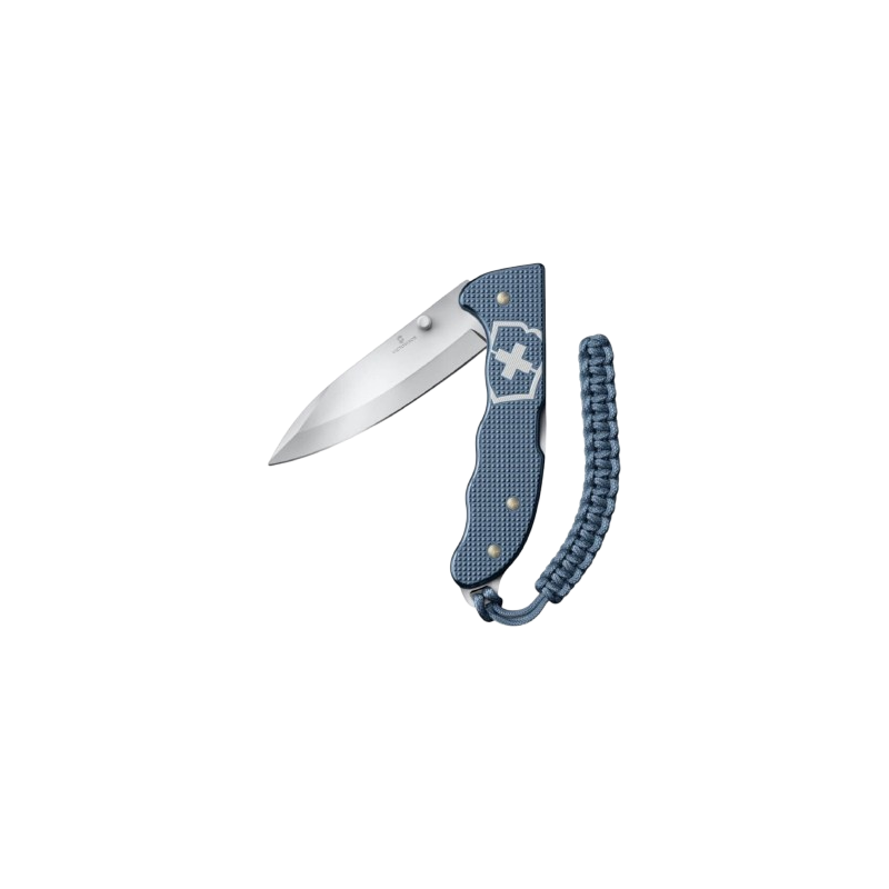 Victorinox Evoke Alox LE Limited Edition 2026 folding knife, glacial blue.
