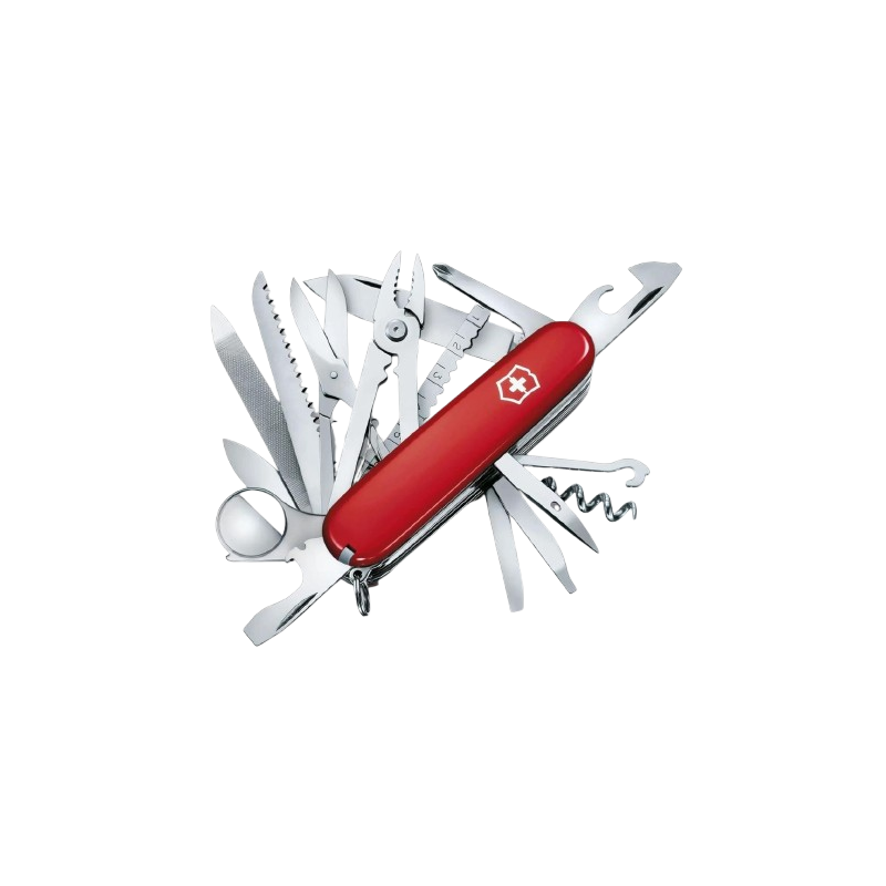 Victorinox SwissChamp Red Knife with Sheath, Blister Pack, Multi-Tool, Ideal for Outdoor Activities