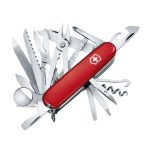 Navaja Victorinox SwissChamp Roja con funda, en blister, multiusos, ideal para actividades al aire libre