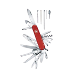 SwissChamp Red Victorinox couteau avec fourreau, ampoule, polyvalent, idéal pour les activités de plein air