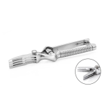 Masticador recto 3 Claveles acero inox.