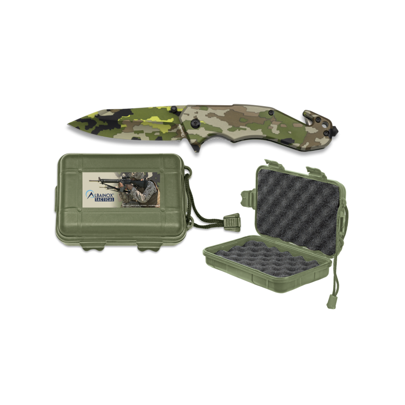 Albainox Camo Green C coltello tascabile scatola in ABS