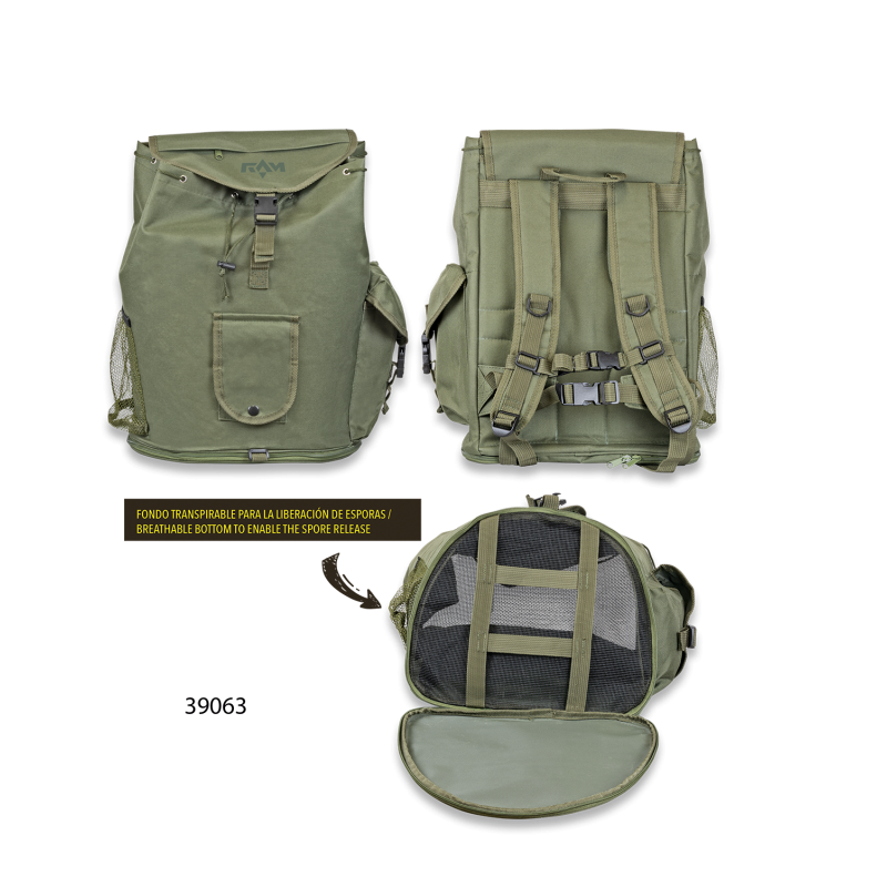 Mochila para recolección de setas