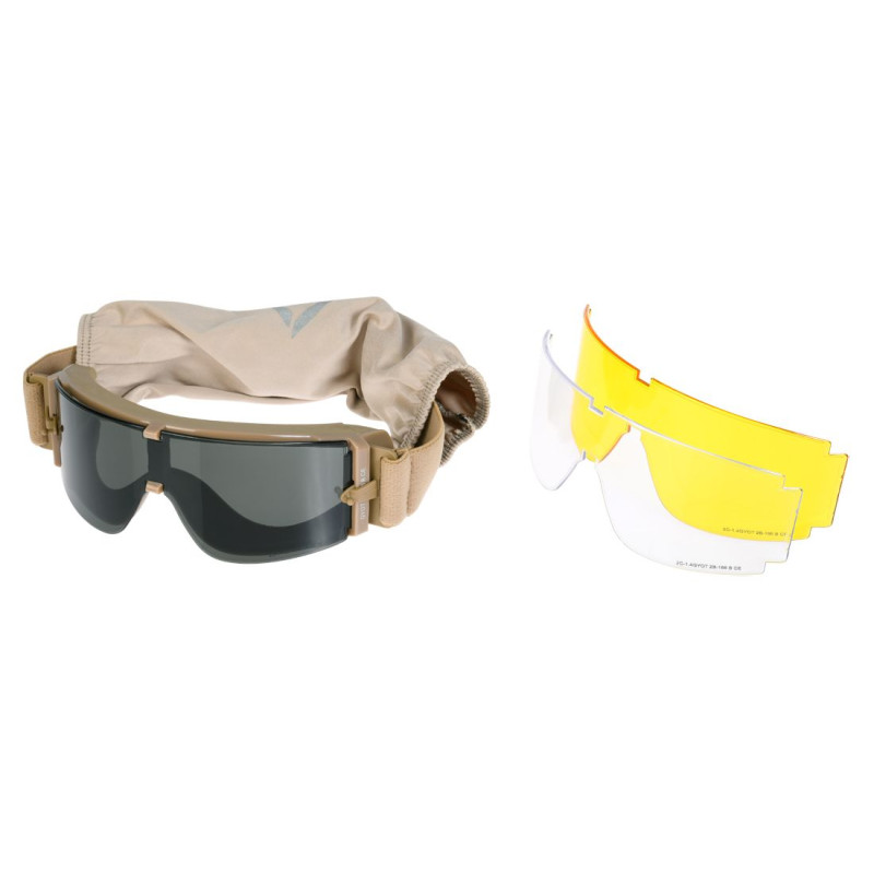 Delta Tactics Tan Screen Goggle 3 Lens 800