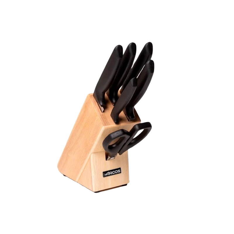 5-Piece Kitchen Set - Arcos Niza + Scissors + Block