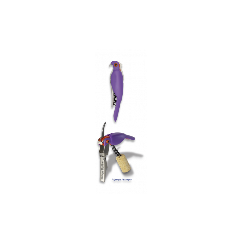 Corkscrew TOP CUTLERY purple bird
