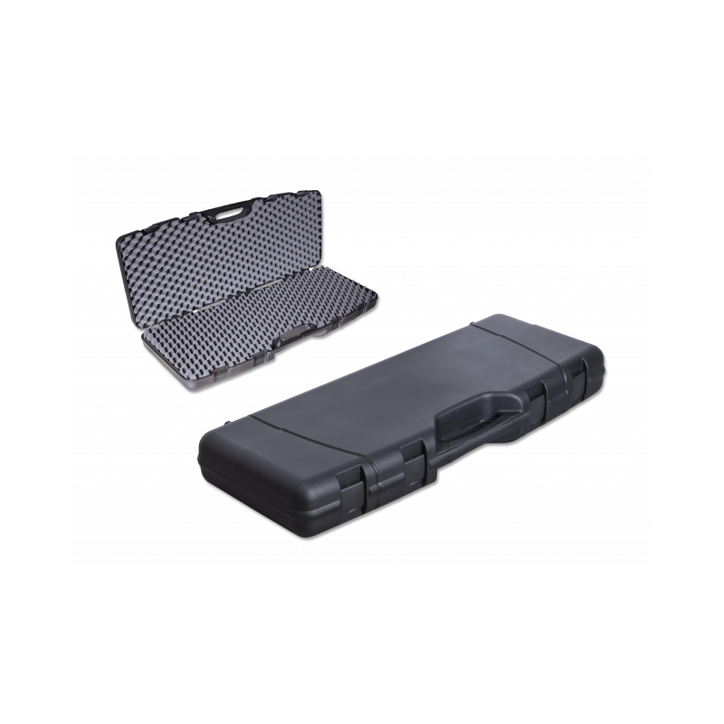 Caixa de fibra preta. 98x35x12 centímetros