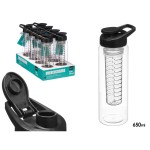 Garrafa com infusor de fruta e filtro 650ml - Para água aromatizada e detox