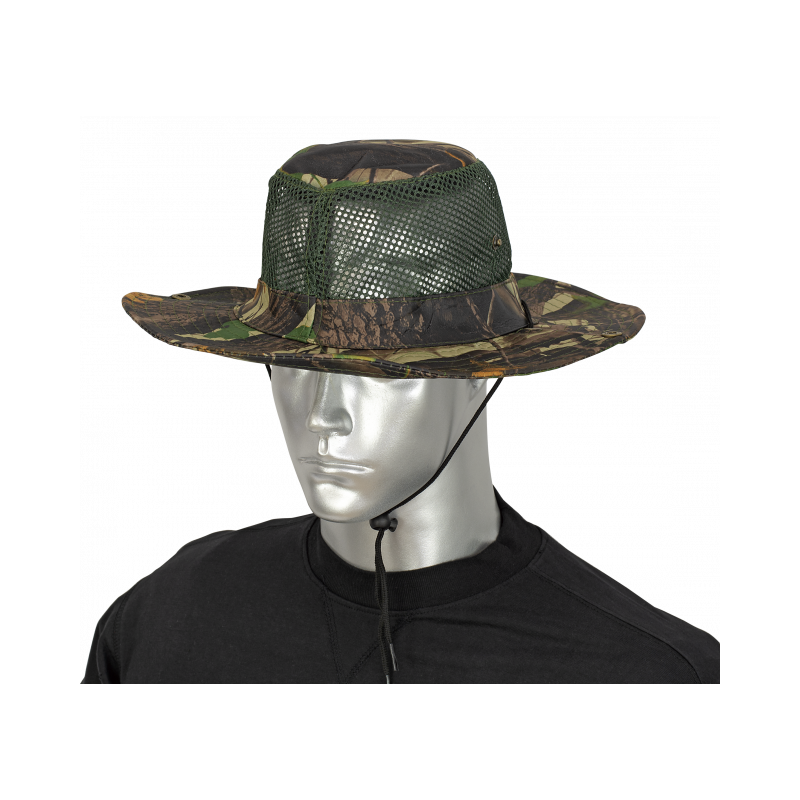 Chapeau en maille d’arbre vert camouflage