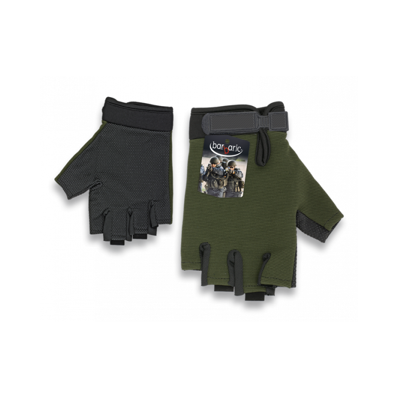 Barbarische grüne kurze Handschuhe