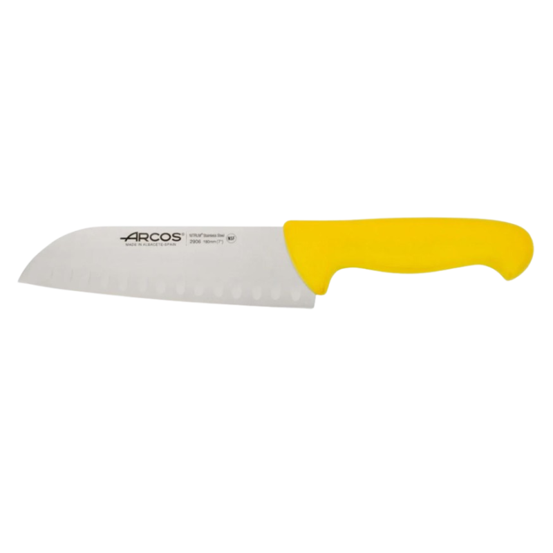 Coltello Santoku giallo Arcos 2900 180 mm