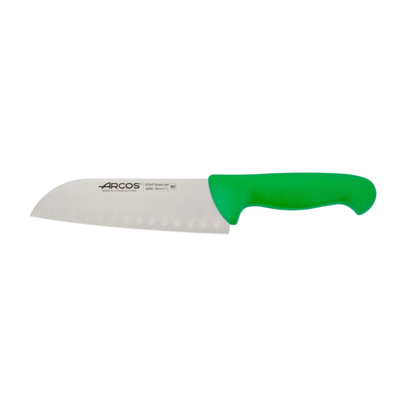 Cuchillo Santoku color verde Arcos 2900