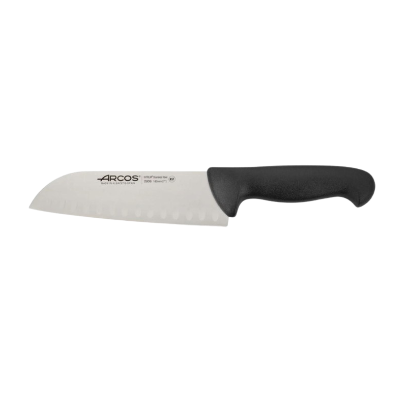 Cuchillo Santoku color negro Arcos 2900 180 mm