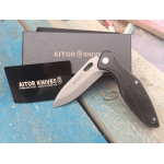 Coltellino tascabile Omerta Aitor ARGENTO NERO - 291295SB