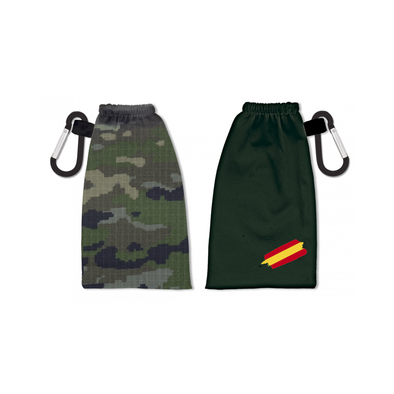 Portamascherina reversibile verde mimetico