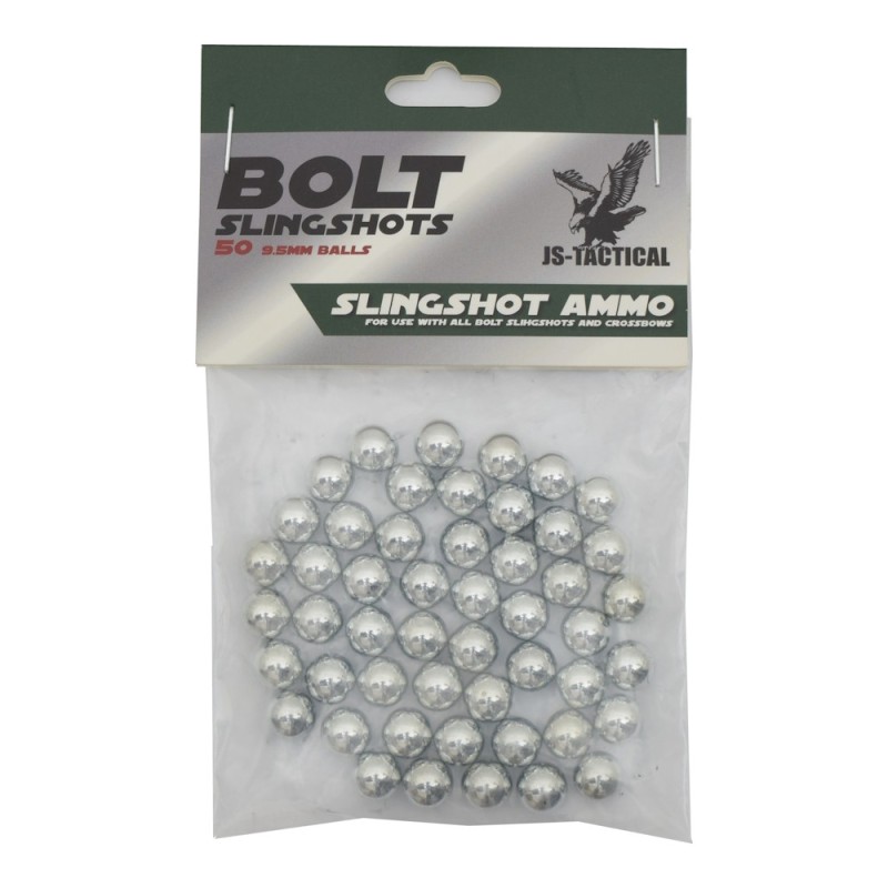 SLINGSHOT AMMO 9,5MM 50 PIECES (JS-ST9.5) de acero