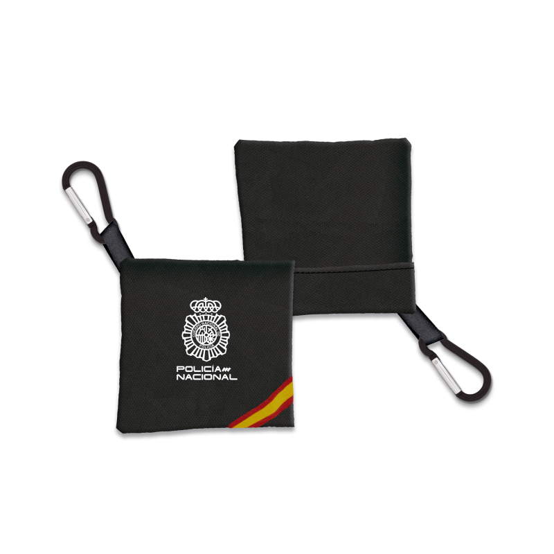 Porta-máscara. Banda Negra da Polícia Nacional.