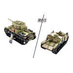 Italian M14-41 Tank / Semovente M41 (WWII) 2-in-1 Set M38-B0711 - Sluban